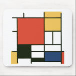 Piet Mondrian - Zusammensetzung Mousepad<br><div class="desc">Piet Mondrian - Zusammensetzung mit Rotem,  Gelbem,  Blau und Schwarzes</div>