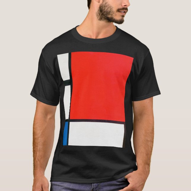 Piet Mondrian Zusammensetzung T-Shirt (Vorderseite)