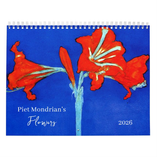 Piet Mondrians Blumen 2026 Kalender (Titelbild)