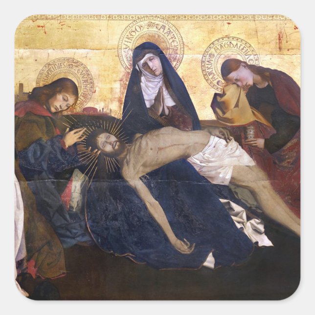 Pietà de Villeneuve-lès-Avignon Sticker Carré (Devant)