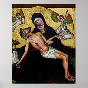 Pieta Jesus Crucifixion Lamentation Jungfrau Mary  Poster