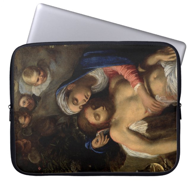 Pietà (Maria und Jesus) (von Adam Elsheimer) Laptopschutzhülle (Vorderseite)