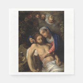 Pietà (Maria und Jesus) (von Adam Elsheimer) Serviette