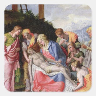 Pieta Quadratischer Aufkleber