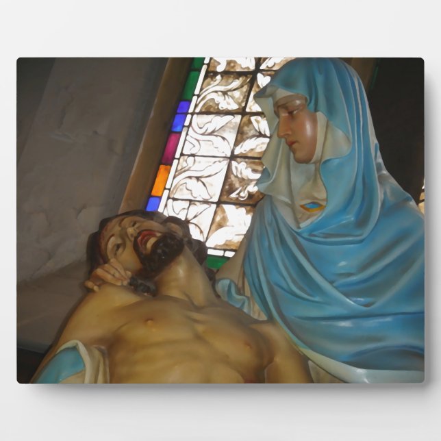 Pieta-Skulptur Fotoplatte (Vorderseite)