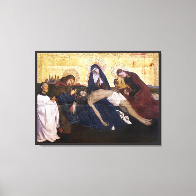 Pietà von Villeneuve-lès-Avignon Leinwanddruck (Vorderseite)