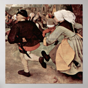 Pieter Bruegel das Älteste - der ländliche Tanz Poster