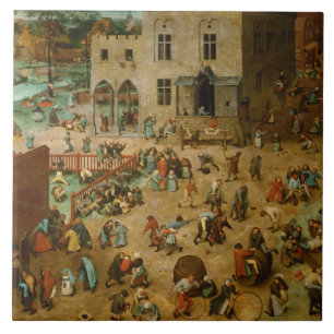 Pieter Bruegel das Älteste - die Spiele der Kinde Fliese