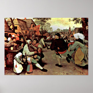 Pieter Bruegel der Ältere - Der Bauerntanz Poster