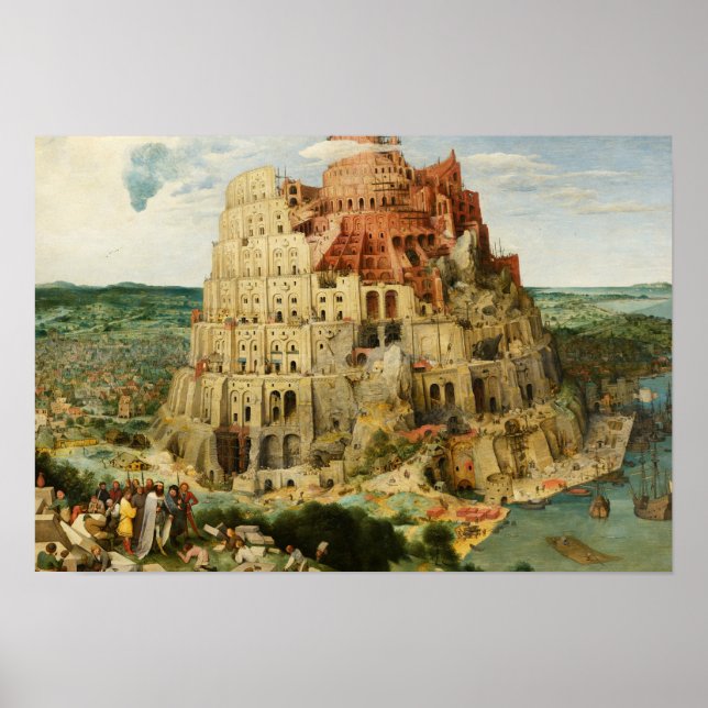 Pieter Bruegel der Ältere - Der Turm von Babel Poster (Vorne)