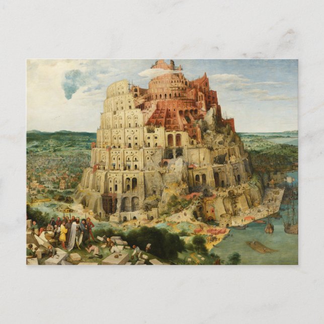 Pieter Bruegel der Ältere - Der Turm von Babel Postkarte (Vorderseite)