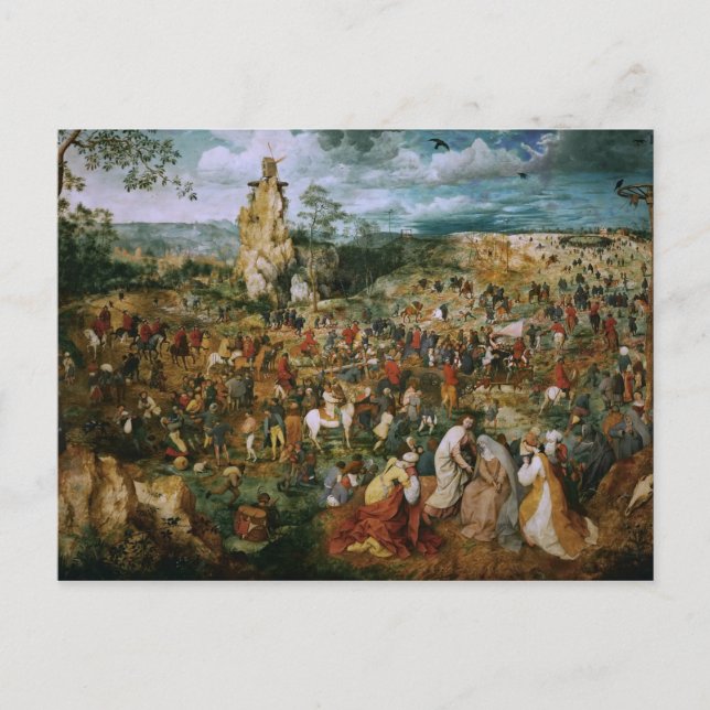 Pieter Bruegel, der Ältere-Die-Prozession zu Calva Postkarte (Vorderseite)