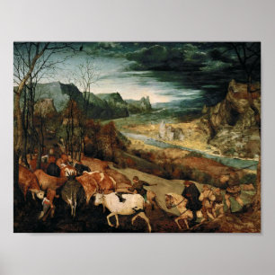 Pieter Bruegel der Ältere - Die Rückkehr der Herde Poster