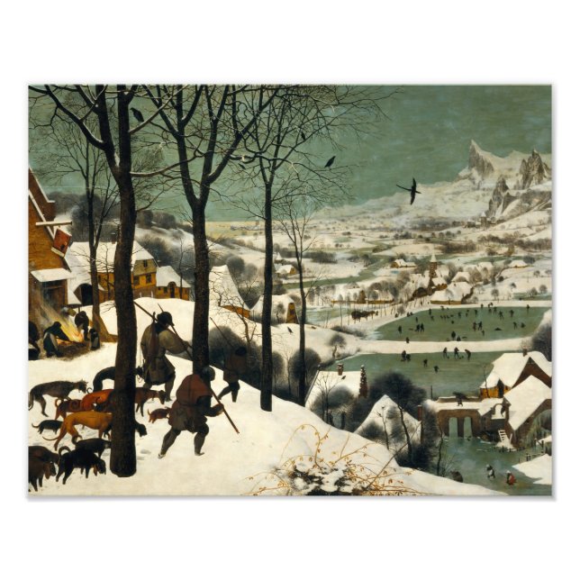 Pieter Bruegel der Ältere - Jäger im Schnee Fotodruck (Vorne)