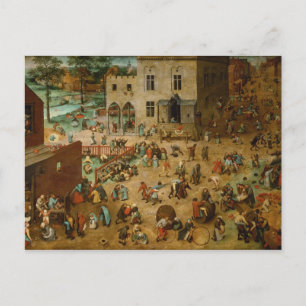 Pieter Bruegel der Ältere - Kinderspiele Postkarte