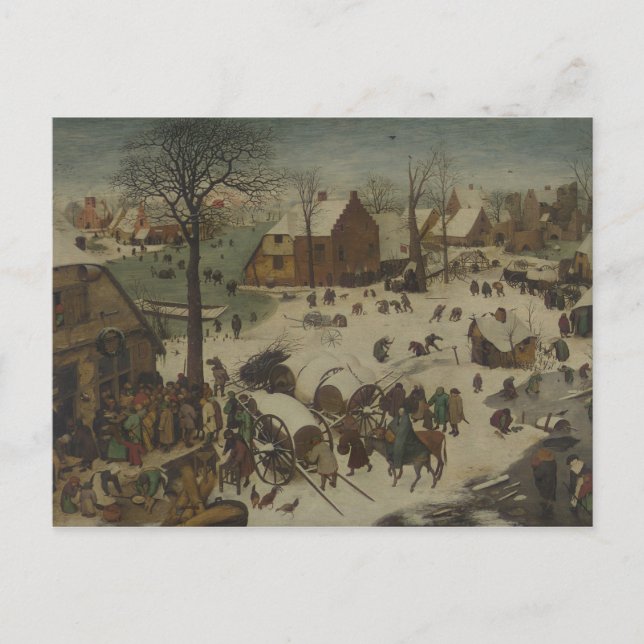 Pieter Bruegel der Ältere - Zahlen bei Bethlehem Postkarte (Vorderseite)