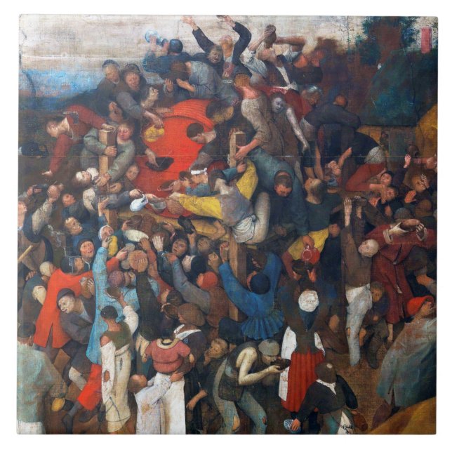 Pieter Bruegel, der Wein des Heiligen Martins Fliese (Vorderseite)
