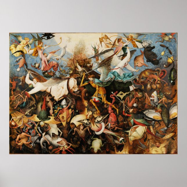 Pieter Bruegel Fall der Engel der Rebellen Malerei Poster (Vorne)