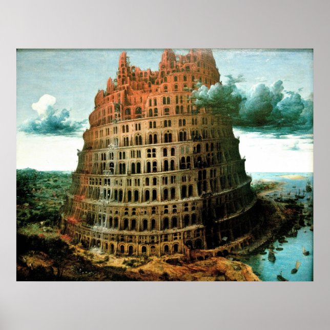 Pieter Bruegel ist der "kleine" Turm von Babel Poster (Vorne)
