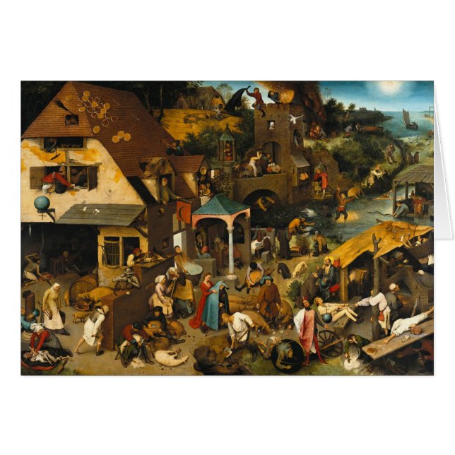 Pieter Bruegel l'Ancien - Proverbes Néerlandais (Devant horizontal)