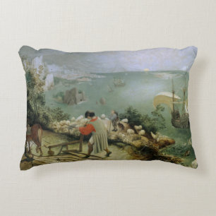 Pieter Bruegel - Landschaftsfall von Icarus Dekokissen