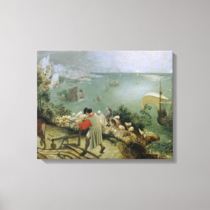Pieter Bruegel - Landschaftsfall von Icarus Leinwanddruck