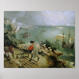 Pieter Bruegel - Landschaftsfall von Icarus Poster