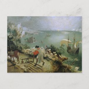 Pieter Bruegel - Landschaftsfall von Icarus Postkarte