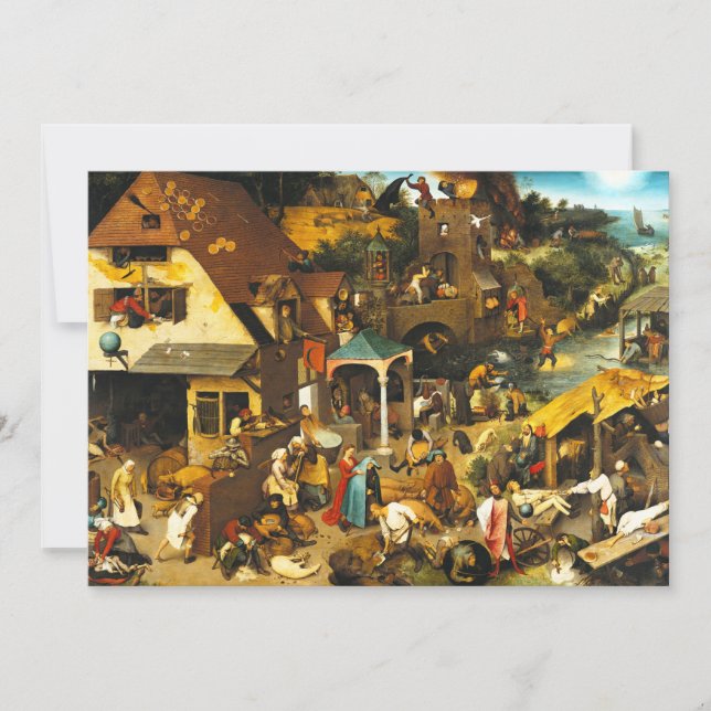 Pieter Bruegel Niederlande Einladungen (Vorderseite)