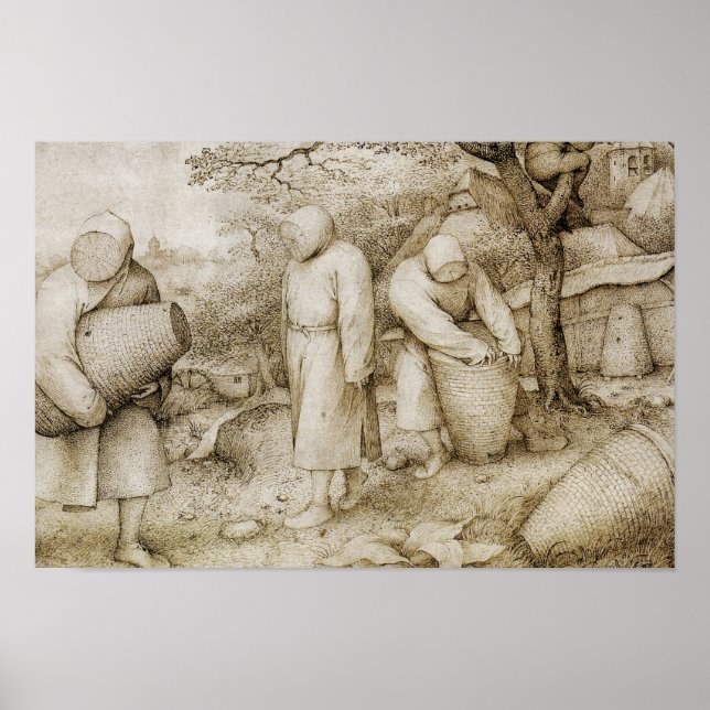 Pieter Bruegel the Ältere - Die Imker Poster (Vorne)