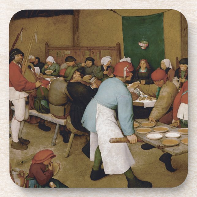 Pieter Bruegel the Elder - Bauernhochzeit Getränkeuntersetzer (Vorderseite)
