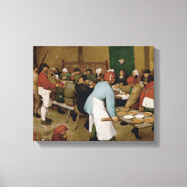 Pieter Bruegel the Elder - Bauernhochzeit Leinwanddruck (Vorderseite)