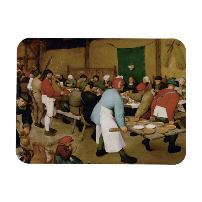 Pieter Bruegel the Elder - Bauernhochzeit Magnet (Horizontal)