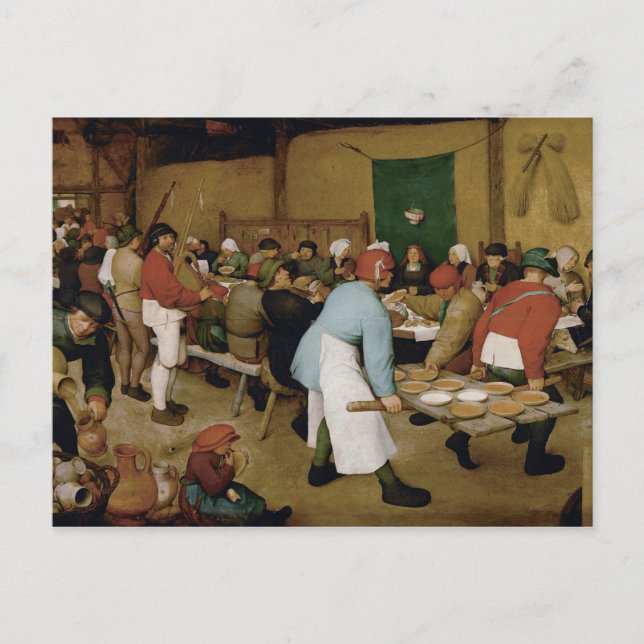Pieter Bruegel the Elder - Bauernhochzeit Postkarte (Vorderseite)