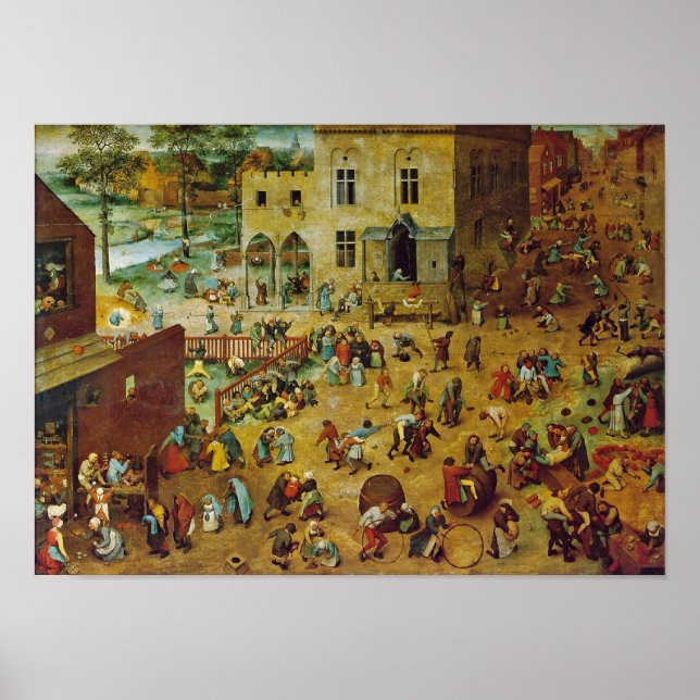 Pieter Bruegel the Elder - Childrens Games Poster (Vorne)