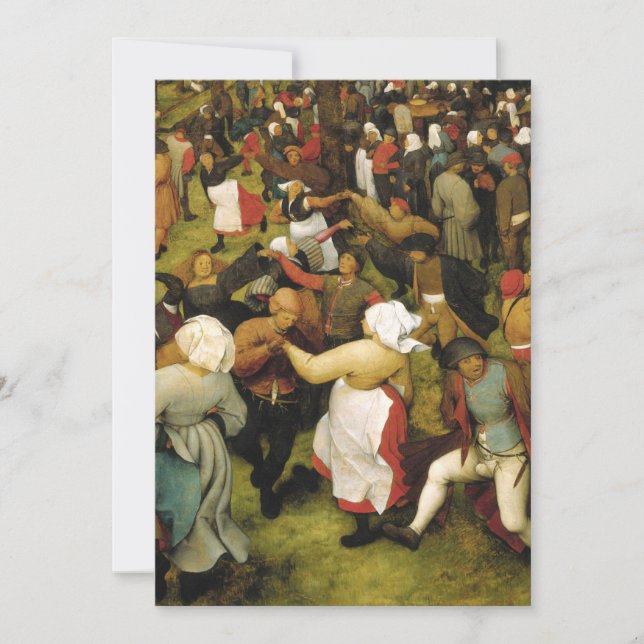 Pieter Bruegel The Elder - Der Hochzeitstanz Einladung (Vorderseite)