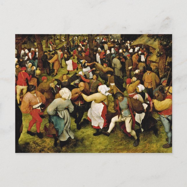 Pieter Bruegel The Elder - Der Hochzeitstanz Postkarte (Vorderseite)