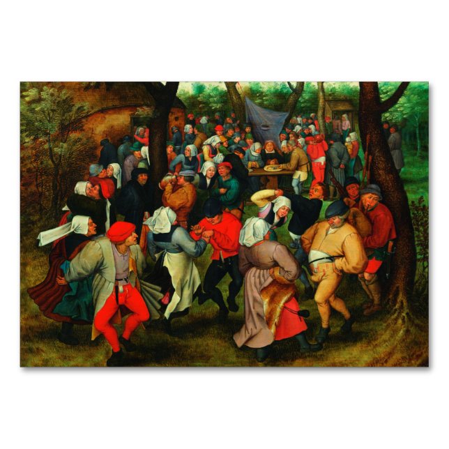Pieter Bruegel The Elder - Der Hochzeitstanz Tischnummer (Vorderseite)