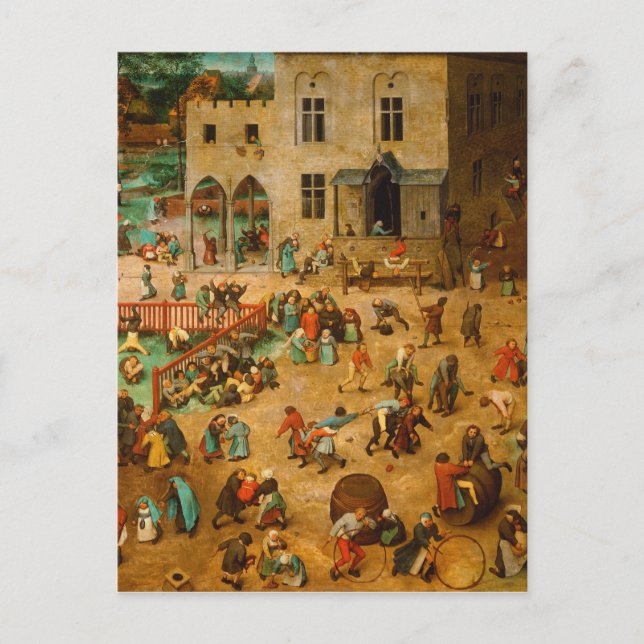 Pieter Bruegel The Elder - Kinderspiele (1560) Postkarte (Vorderseite)