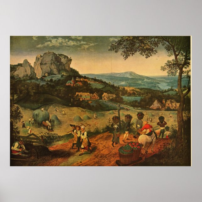 Pieter Bruegels Bruegel's The Hay Harvest - 1565 Poster (Vorne)