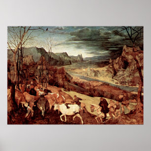 Pieter Bruegel's Die Rückkehr der Herde - 1565 Poster