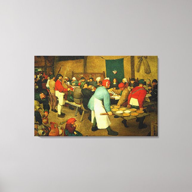 Pieter Bruegels Hochzeit der Bauern (1568) Leinwanddruck (Vorderseite)