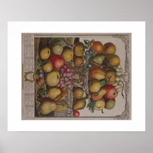 Pieter Casteels, Zwölf Monate Obst, Dezember Poster (Vorne)