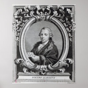 Pietro Nardini, Gravur von G. Batta Cechi Poster