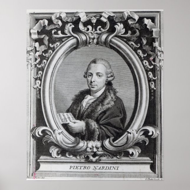 Pietro Nardini, Gravur von G. Batta Cechi Poster (Vorne)