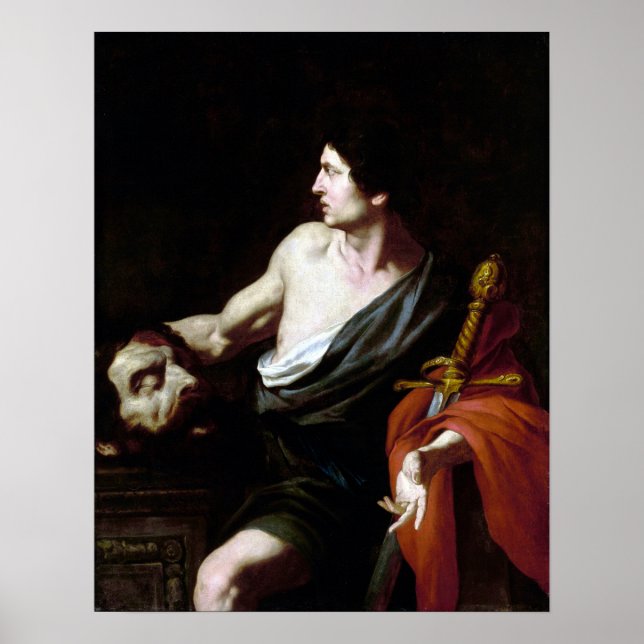 Pietro Novelli David mit Goliath Poster (Vorne)