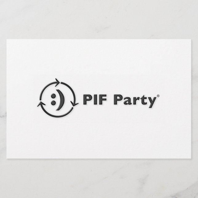 PIF-Party-Mitteilungskarten (Vorderseite)