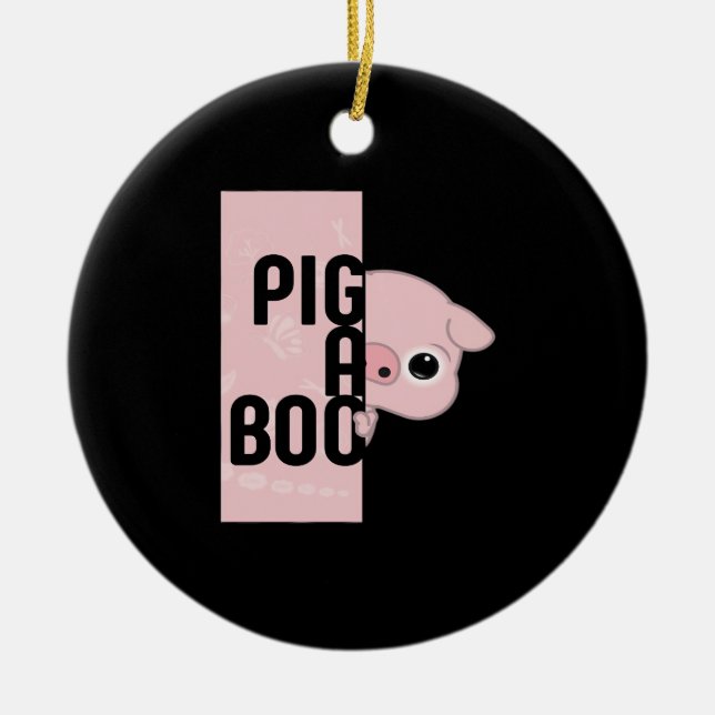 Pig A Boo Keramik Ornament (Vorne)