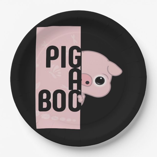 Pig A Boo Pappteller (Vorderseite)