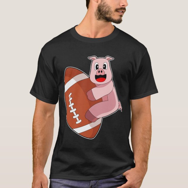 Pig American Football T-Shirt (Vorderseite)